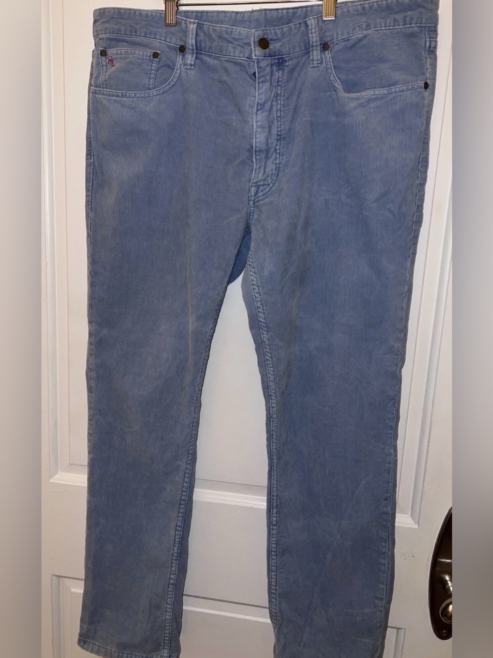 Vintage Polo Ralph Lauren Preston Fit Blue  Corduroy Chino Pant 38/30-29” Length